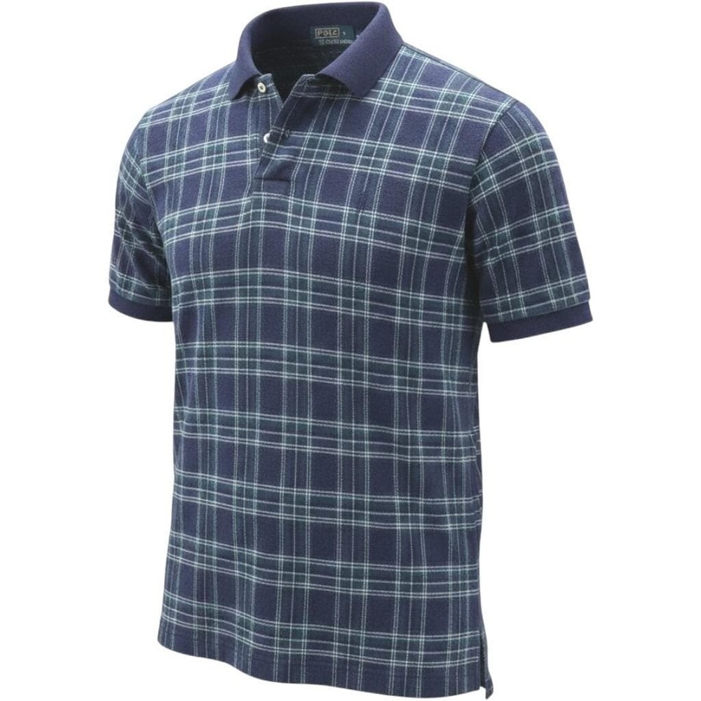 Vintage Polo Ralph Lauren Shirt Mens XL Blue Plaid Cotton Polo Preppy Academia